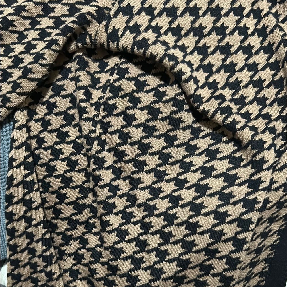 Black/Beige Houndstooth Open-Front Cardigan - Picture 13 of 13